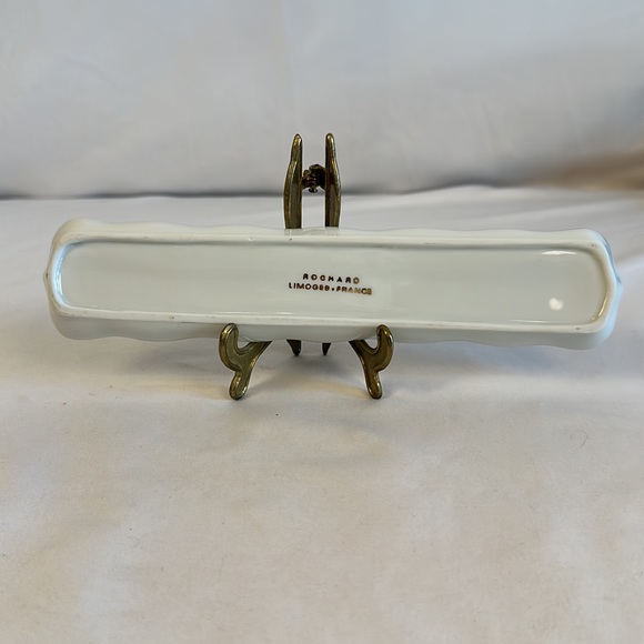 Limoges France Porcelain Butterflies Slender Rectangular Tray - Picture 2 of 10